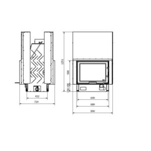 Technical Pantech 80 Evo LD Tunnel Ενεργειακό Τζάκι 6 kW 1