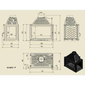 Kratki Oliwia Δεξιά Γωνία Ενεργειακό Τζάκι 18 kW 1