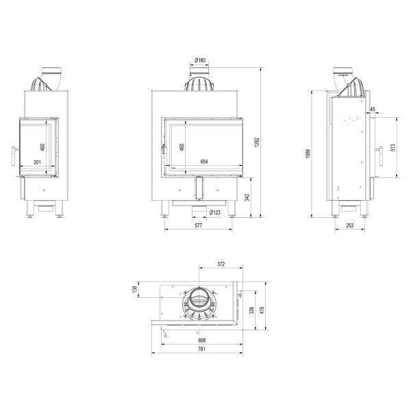 Kratki Lucy 12 Slim P BS Δεξιά Γωνία Ενεργειακό Τζάκι 8 kW 5 Kratki Lucy 12 Slim P BS Δεξιά Γωνία Ενεργειακό Τζάκι 8 kW 5
